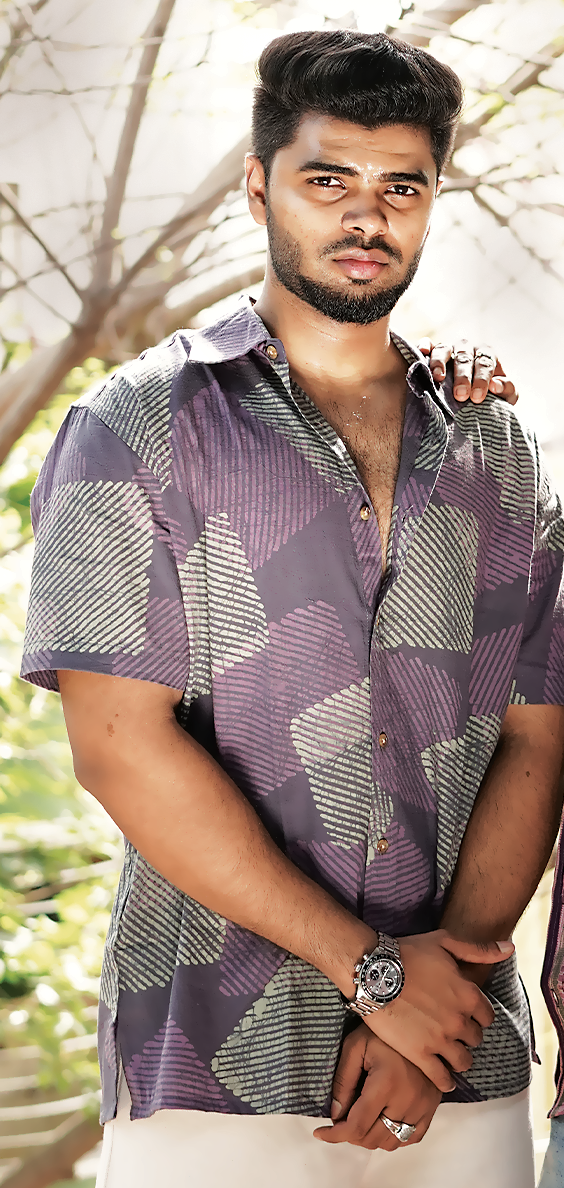 BATIK LAVENDER BIG SQUARE SHIRT