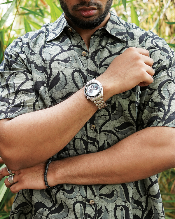 BATIK INDIGO ABSTRACT SHIRT