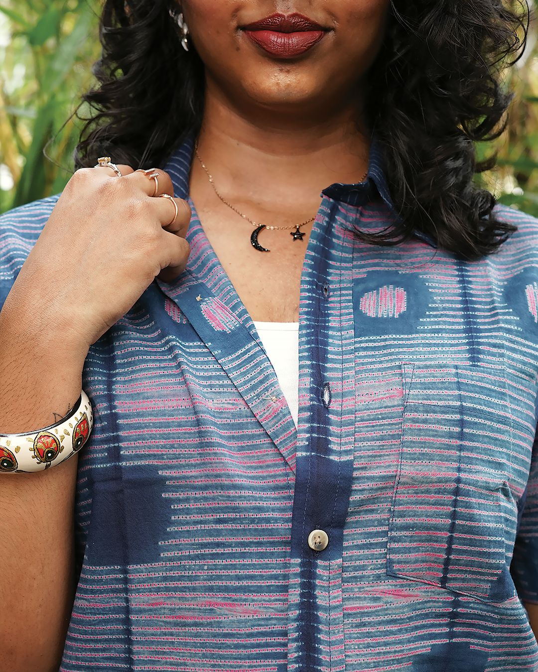 AJRAKH HENNA FLORAL SHIRT