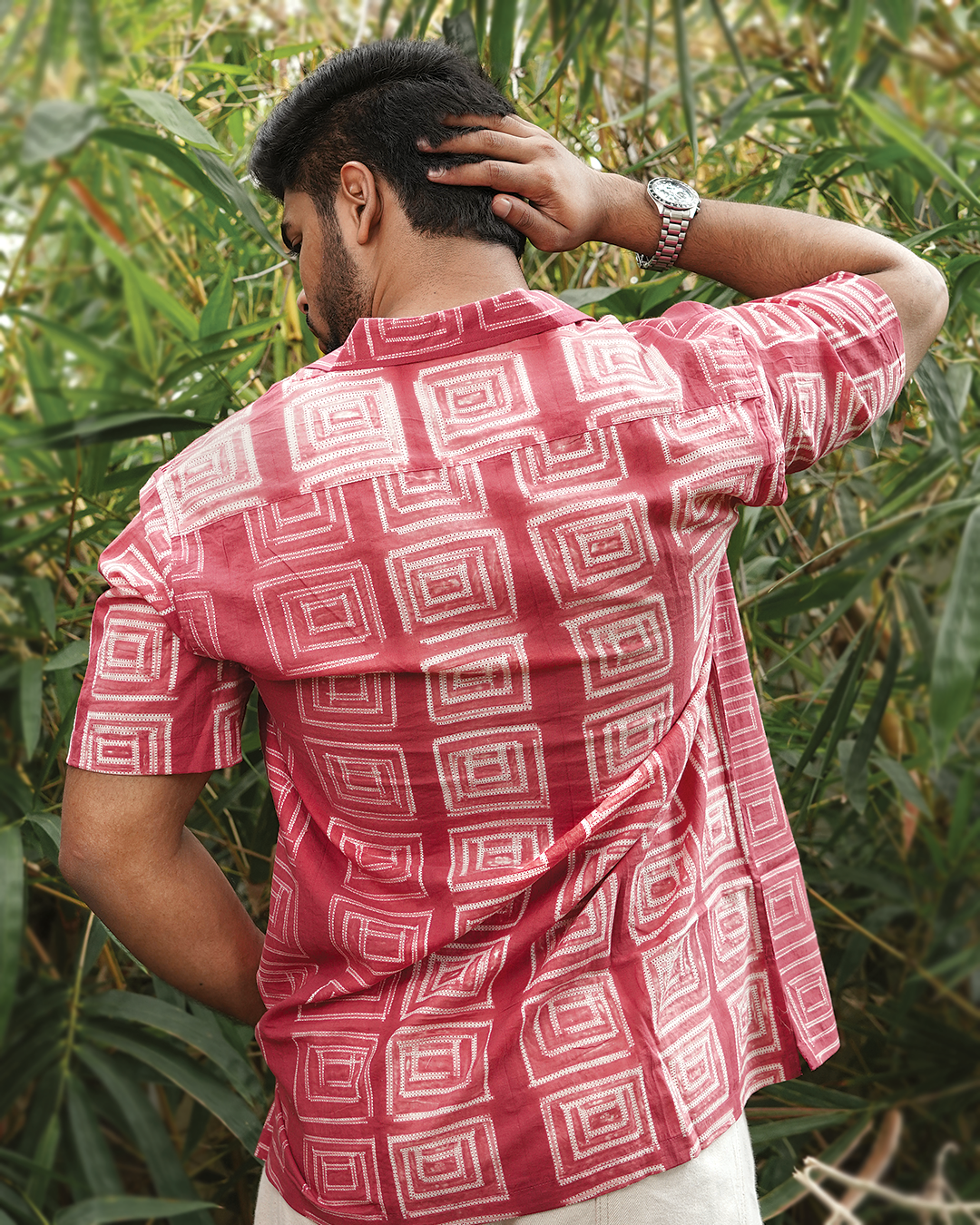 AJRAKH HENNA FLORAL SHIRT