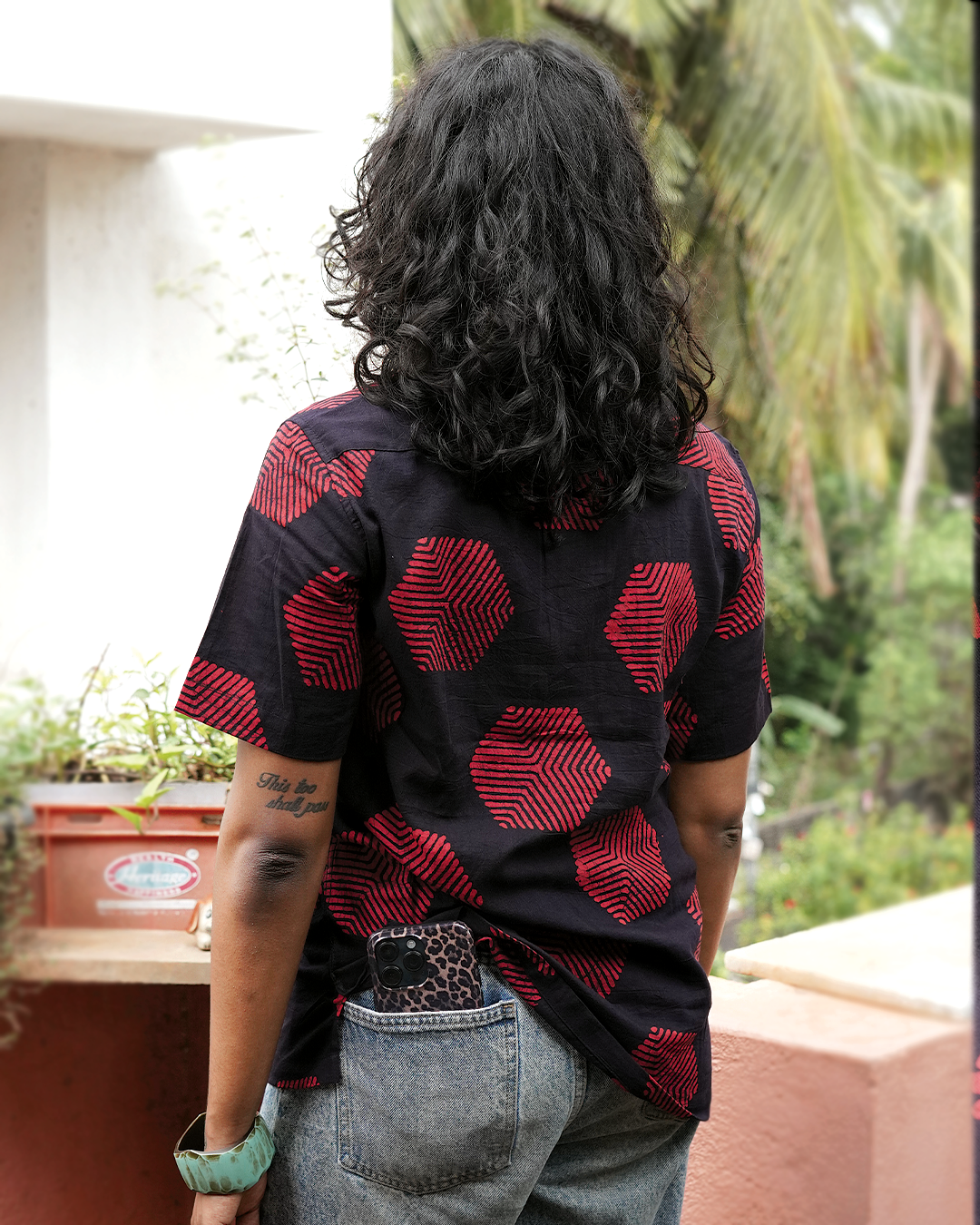 AJRAKH HENNA FLORAL SHIRT