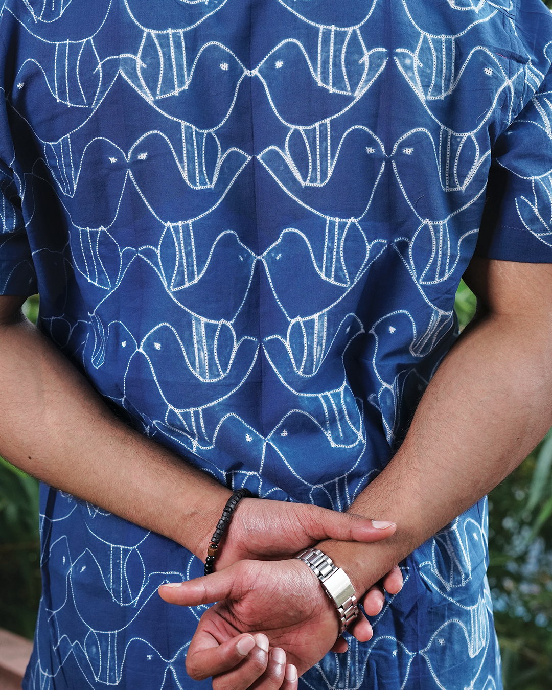 SHIBORI INDIGO CHIDIYA SHIRT