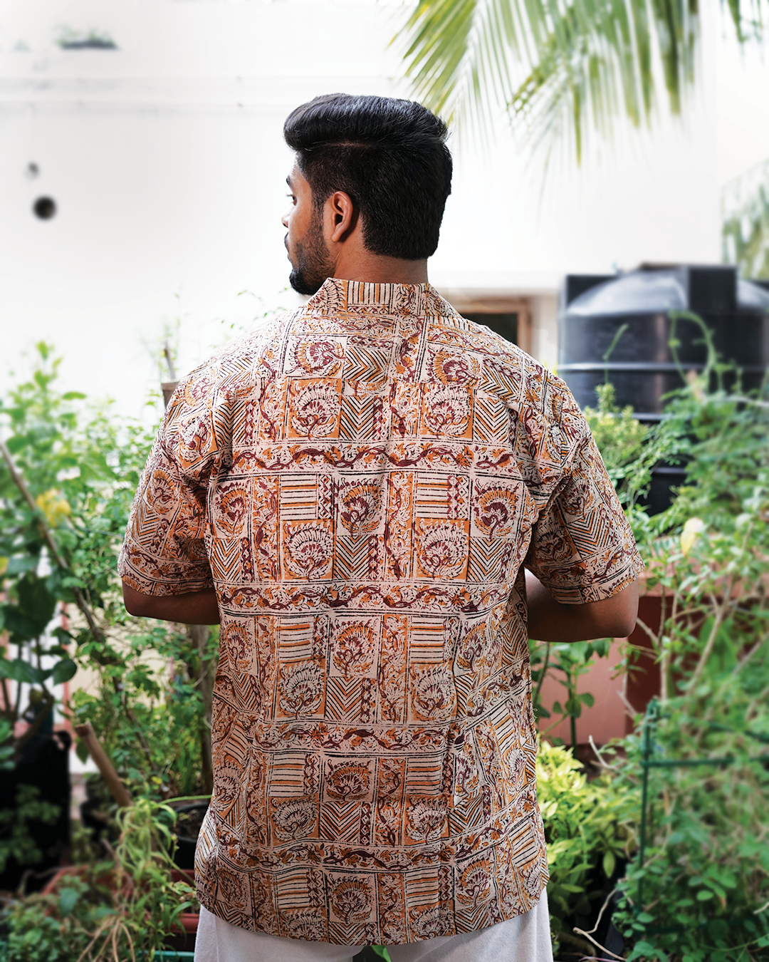 AJRAKH HENNA FLORAL SHIRT
