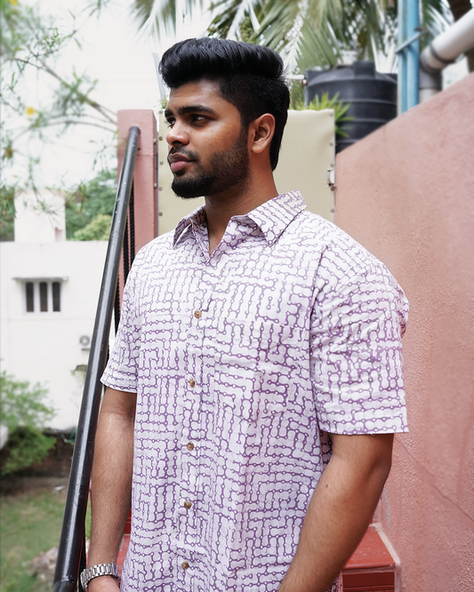 BATIK LAVENDER CHAIN SHIRT