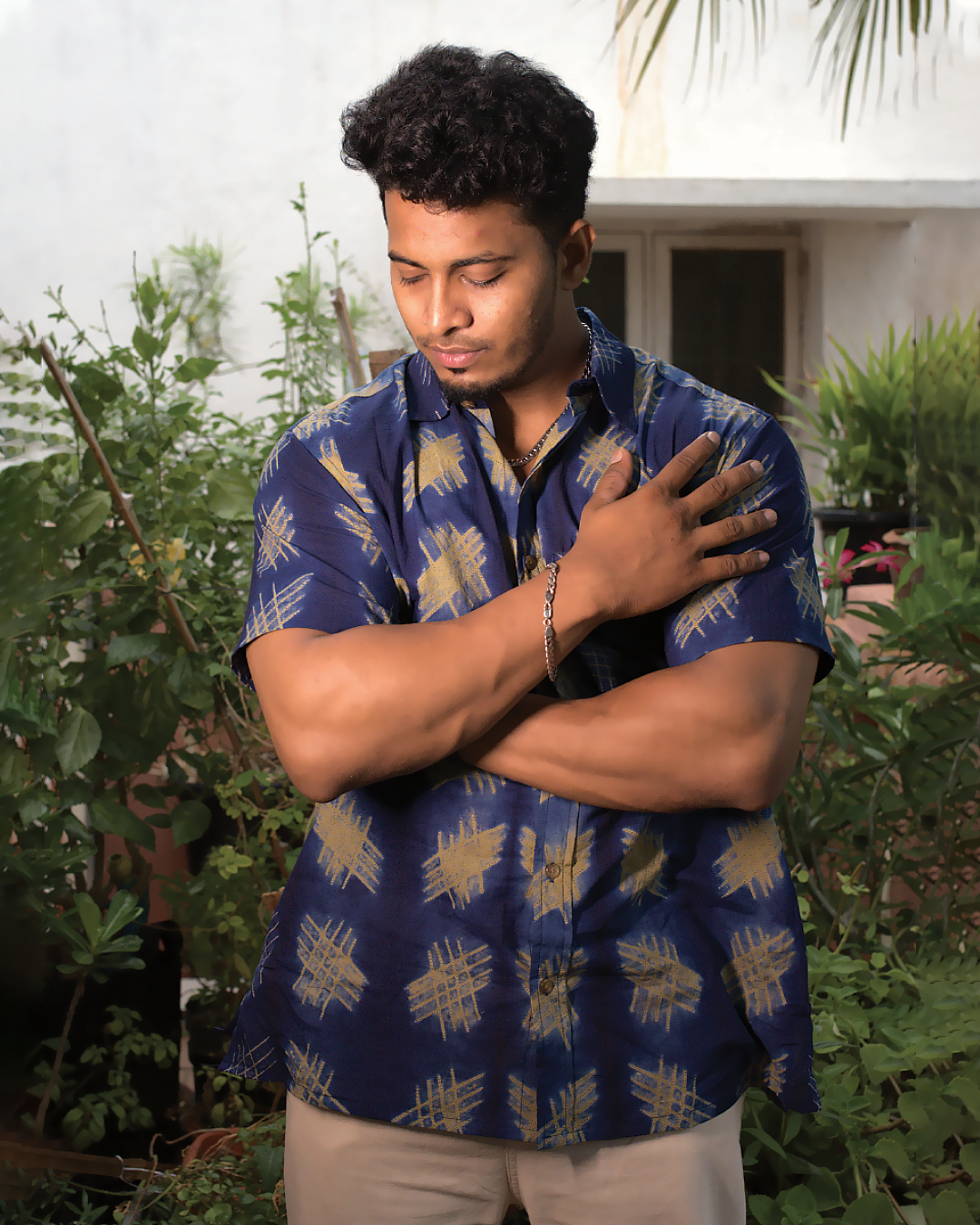 AJRAKH HENNA FLORAL SHIRT