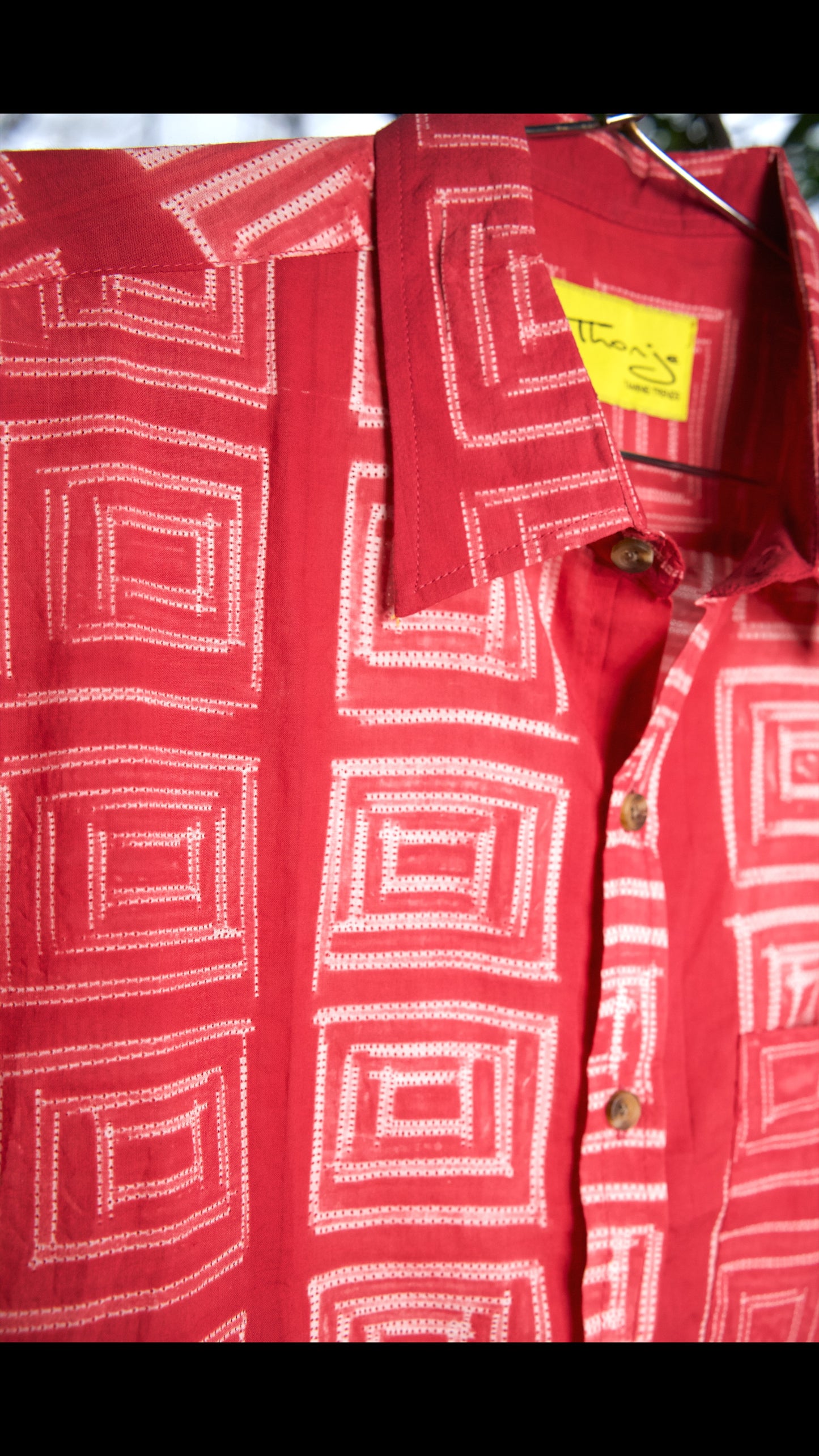 SHIBORI PINK SQUARE SHIRT