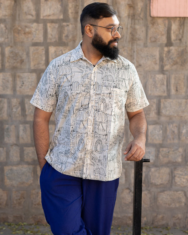 BLACK MODERN ART SHIRT