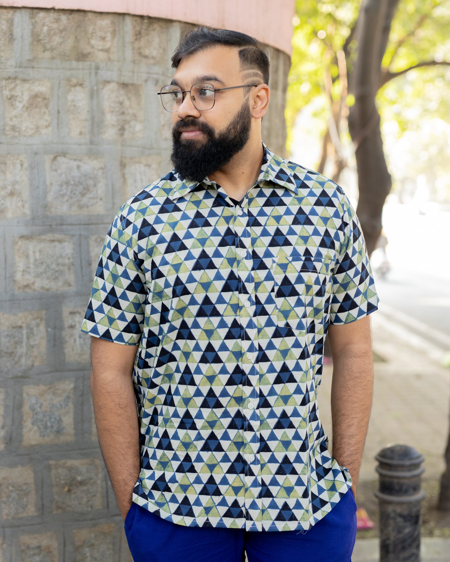 AJRAKH HEENA TRIANGLE SHIRT