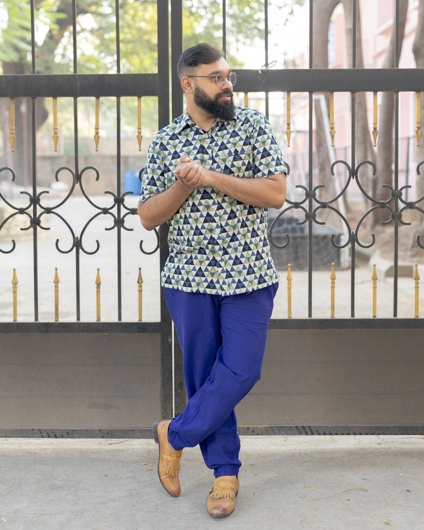 AJRAKH HEENA TRIANGLE SHIRT