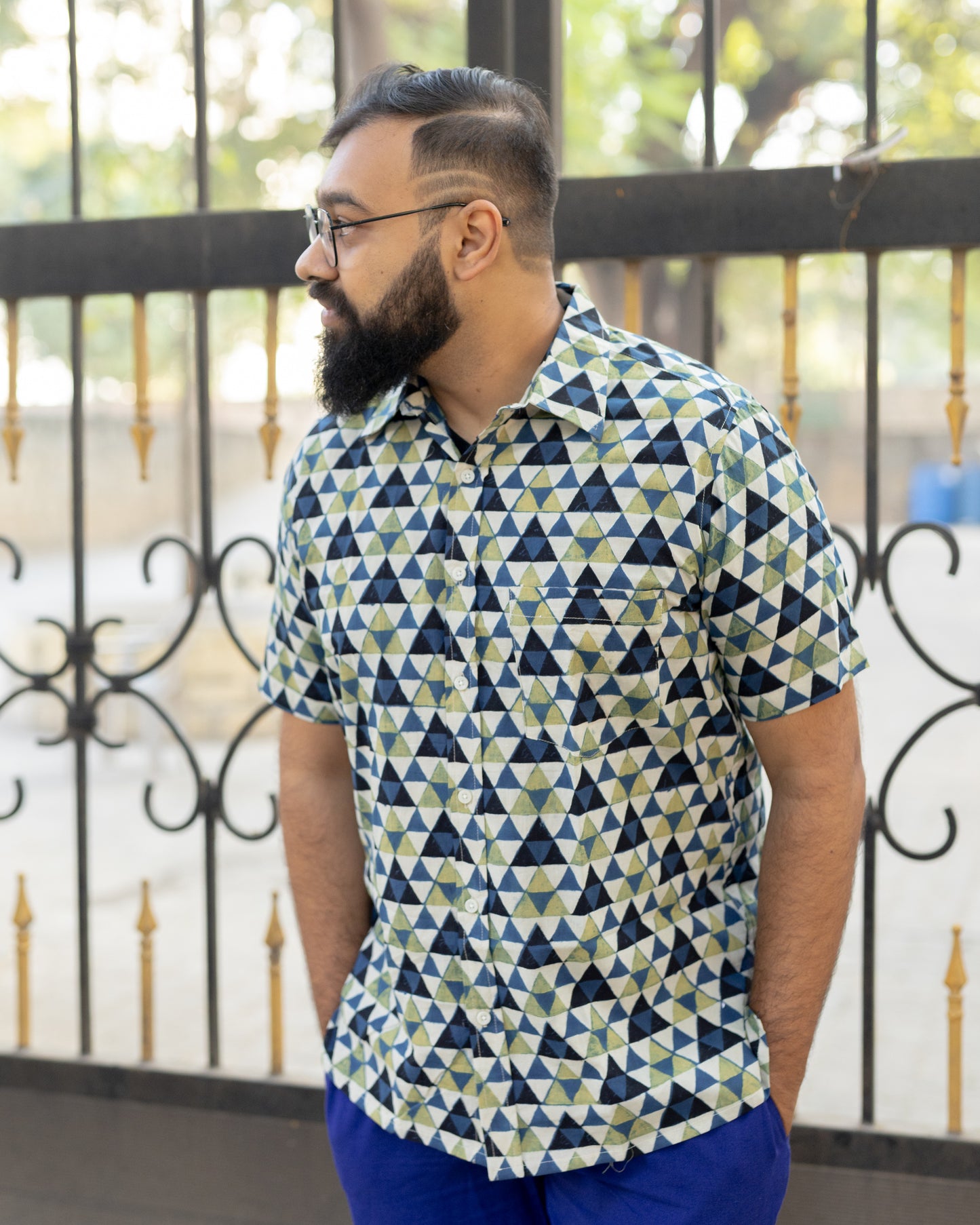 AJRAKH HEENA TRIANGLE SHIRT