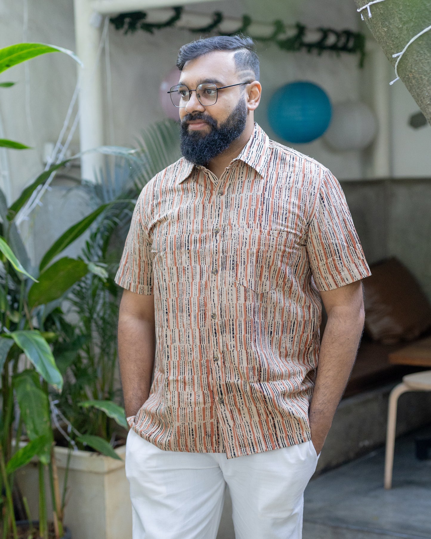 KALAMKARI TERACOTTA LITTI SHIRT