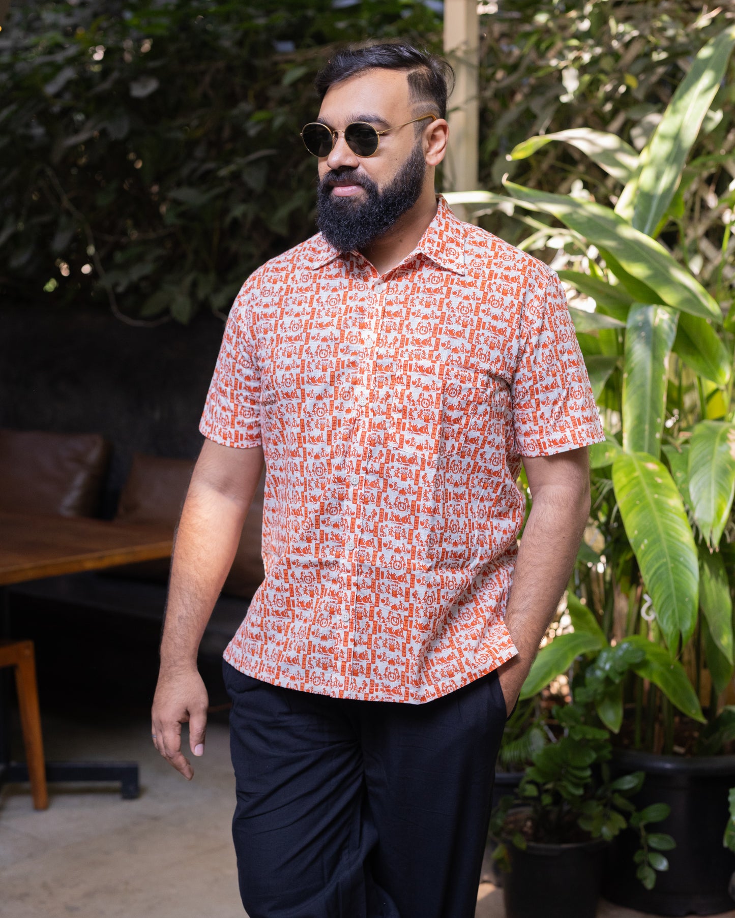 ORANGE WORKING WARLI SHIRT