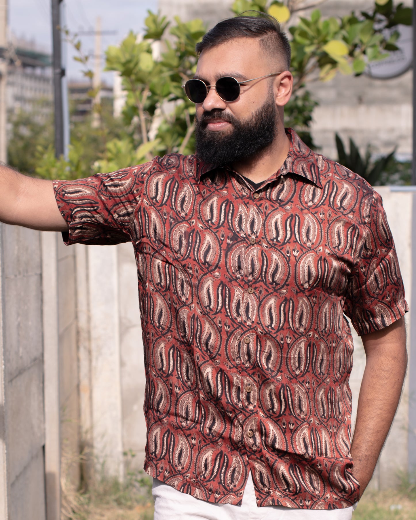 MODALE BROWN PAISELY SHIRT